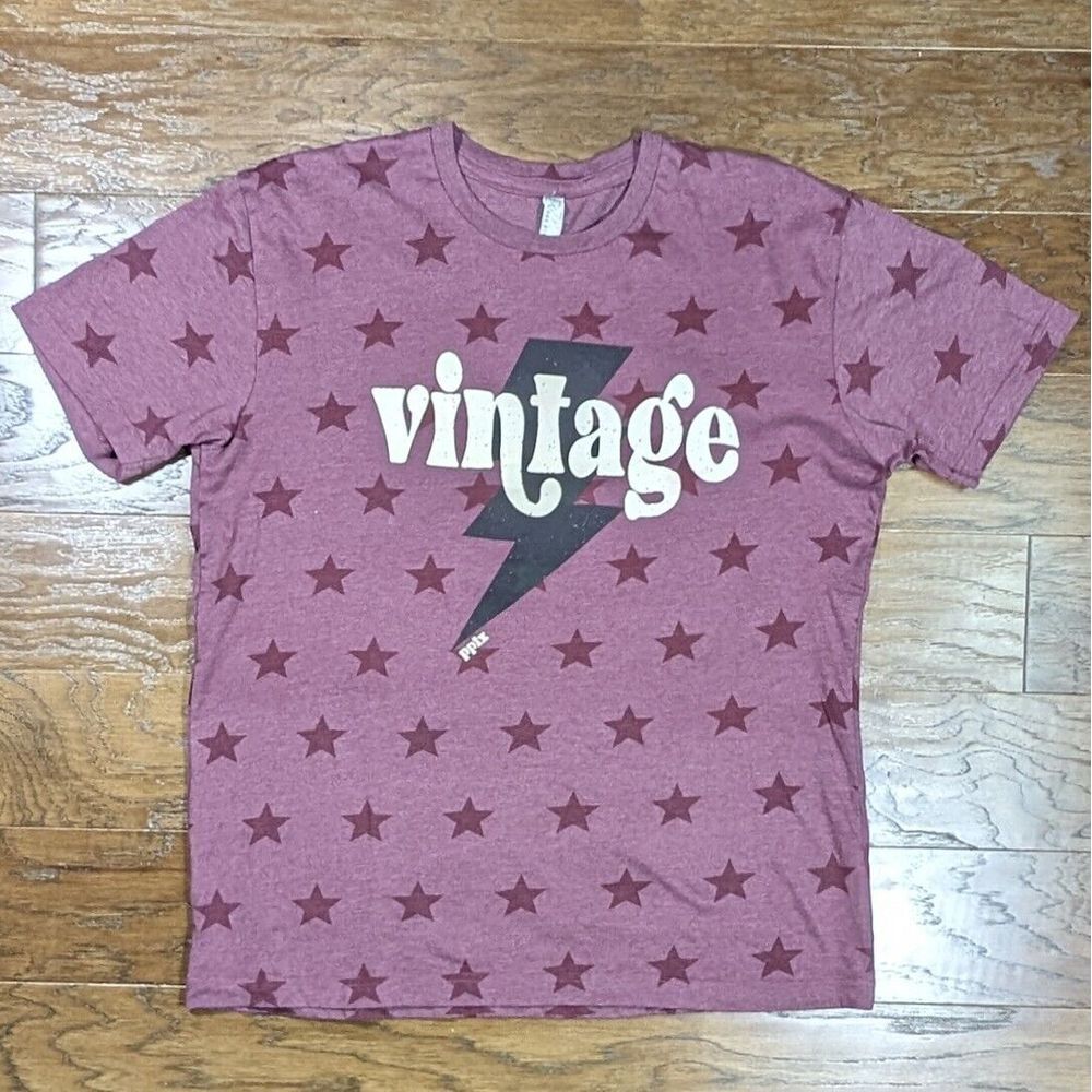 Code Five PPTX VINTAGE Star‎ Tee Shirt Purple Womens Size Large